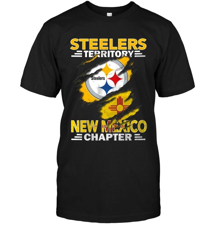 Nfl Pittsburgh Steelers Steelers Territory New Mexico Chapter Pittsburgh Steelers Black T Shirt Shirt Size Up To 5xl