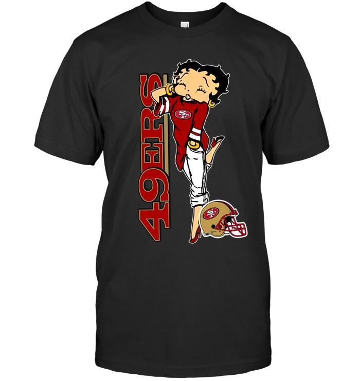 Nfl San Francisco 49ers Betty Boop Fan Shirt White Plus Size Up To 5xl