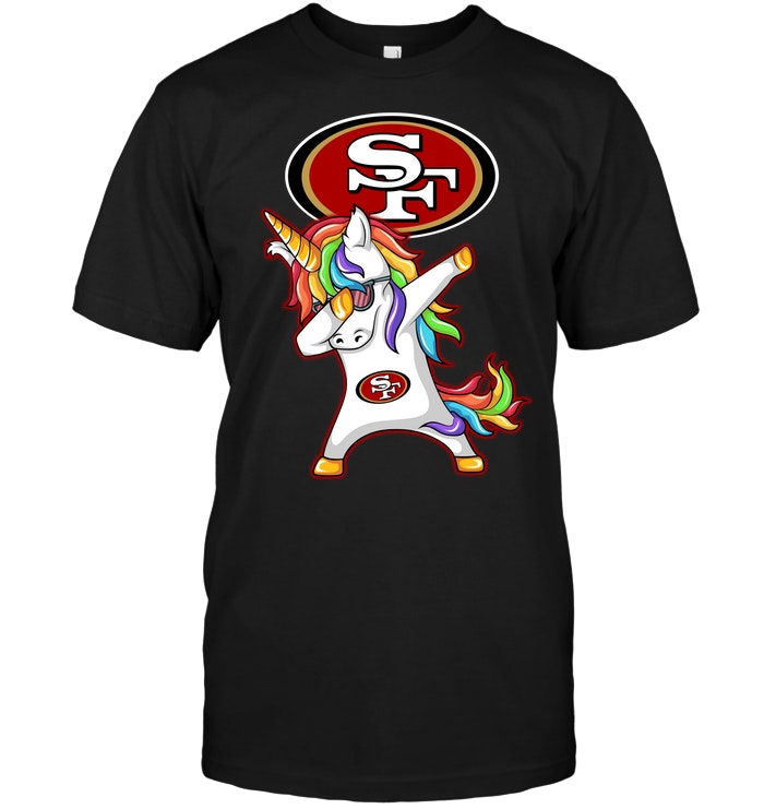 Nfl San Francisco 49ers Dabbing Hip Hop Unicorn Dab San Francisco 49ers Long Sleeve Plus Size Up To 5xl