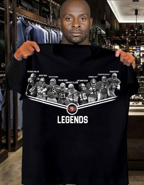 Nfl San Francisco 49ers Legends Member Signatures T Shirt White Tank Top Plus Size Up To 5xl