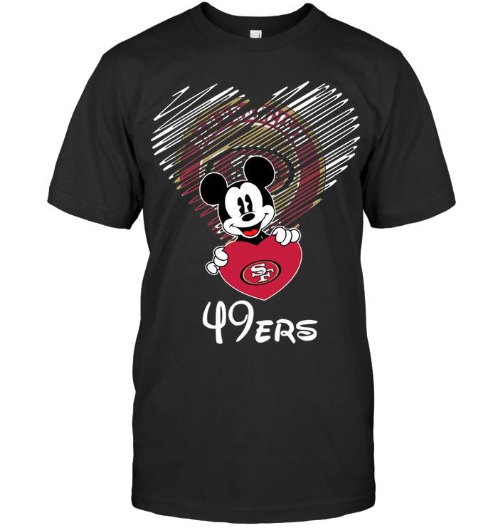 Nfl San Francisco 49ers Mickey Loves San Francisco 49ers Fan Shirt Shirt Plus Size Up To 5xl