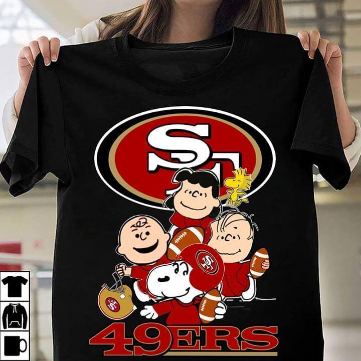 Nfl San Francisco 49ers Snoopy The Peanuts For 49ers Fan T Shirt Black Sweater Size Up To 5xl