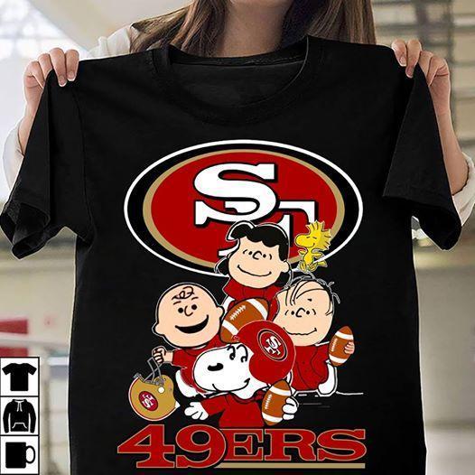 Nfl San Francisco 49ers Snoopy The Peanuts For 49ers Lover T Shirt Black Sweater Size Up To 5xl