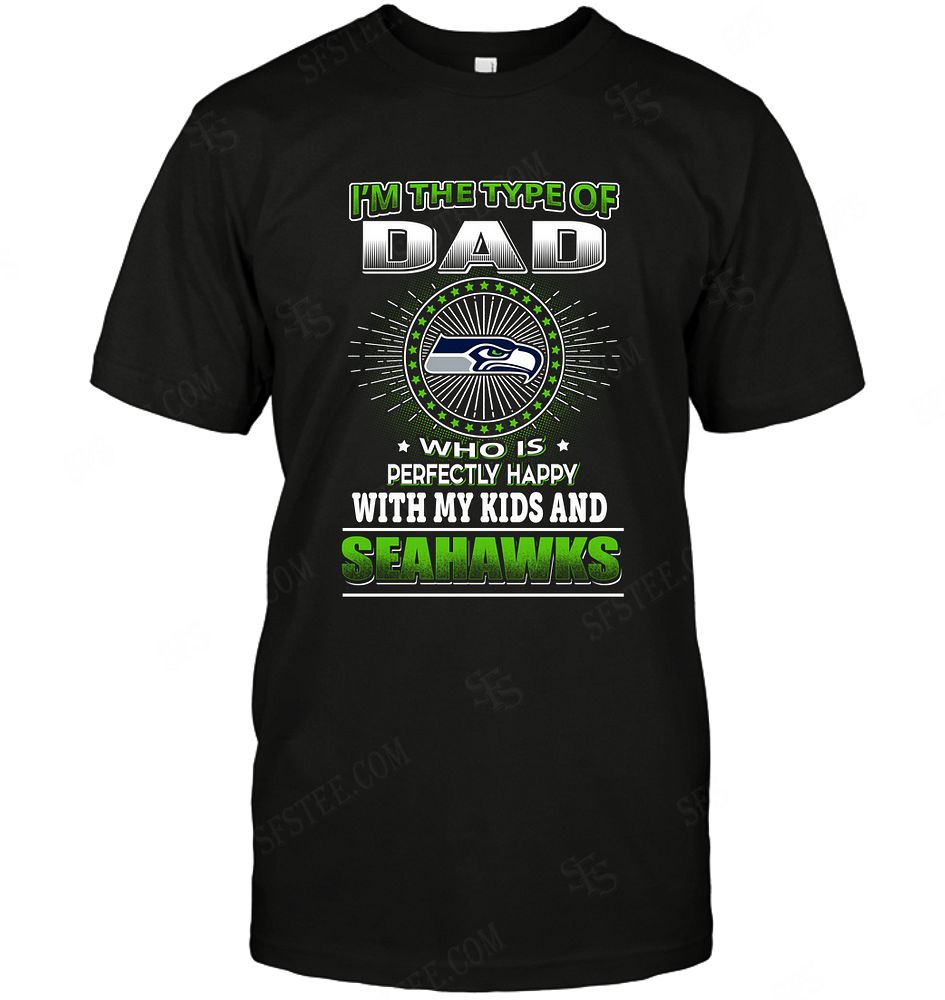 Nfl Seattle Seahawks Dad Loves Kids Hoodie Plus Size Up To 5xl