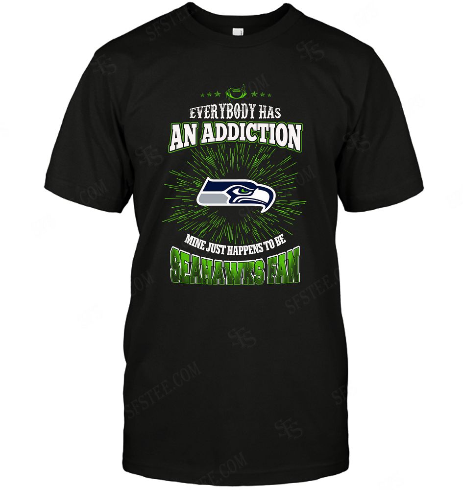 Nfl Seattle Seahawks Everybody Has An Addiction Long Sleeve Plus Size Up To 5xl