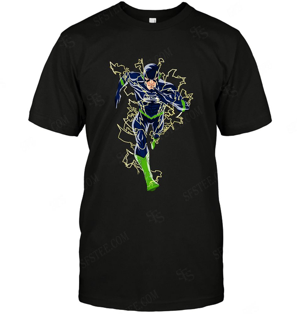 Nfl Seattle Seahawks Flash Dc Marvel Jersey Superhero Avenger Long Sleeve Plus Size Up To 5xl