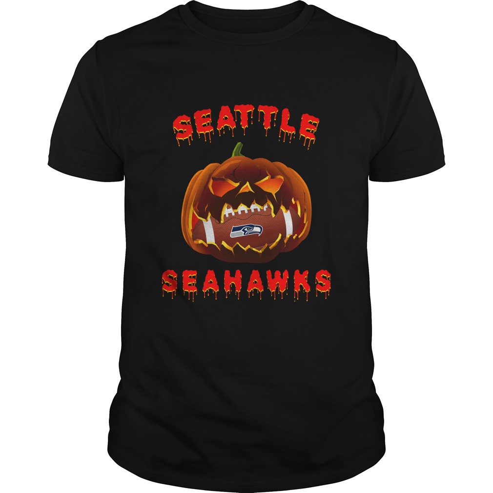 Nfl Seattle Seahawks Halloween Pumpkin Seattle Seahawks Nfl Sweater Size Up To 5xl