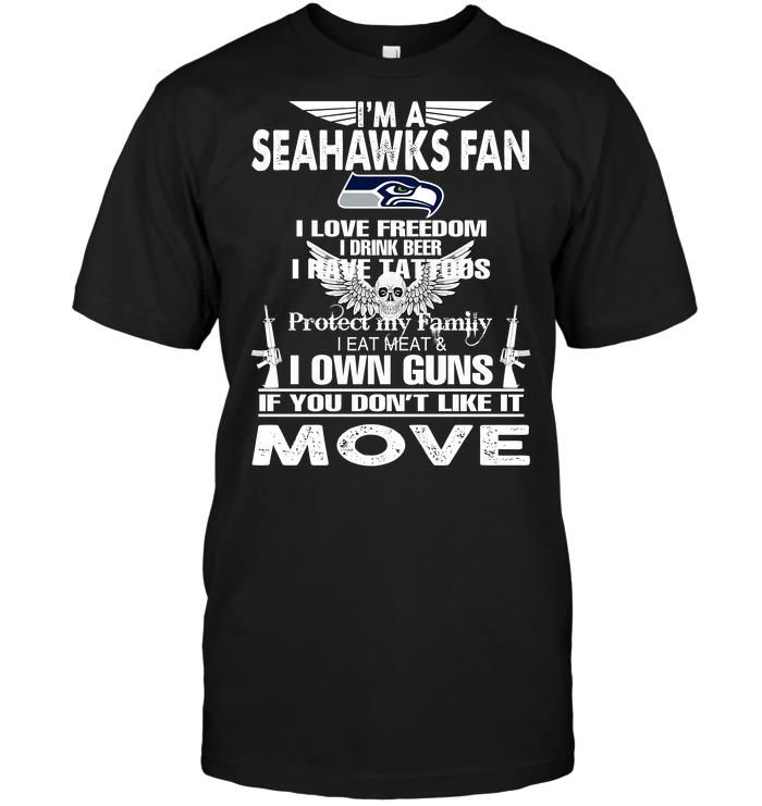 Nfl Seattle Seahawks Im A Seattle Seahawks Fan I Love Freedom I Drink Beer I Have Tattoos Hoodie Plus Size Up To 5xl