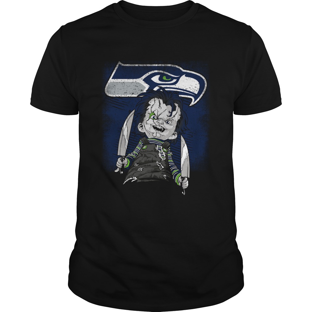 Nfl Seattle Seahawks Nfl Halloween Seattle Seahawks Chucky Tshirt Size Up To 5xl