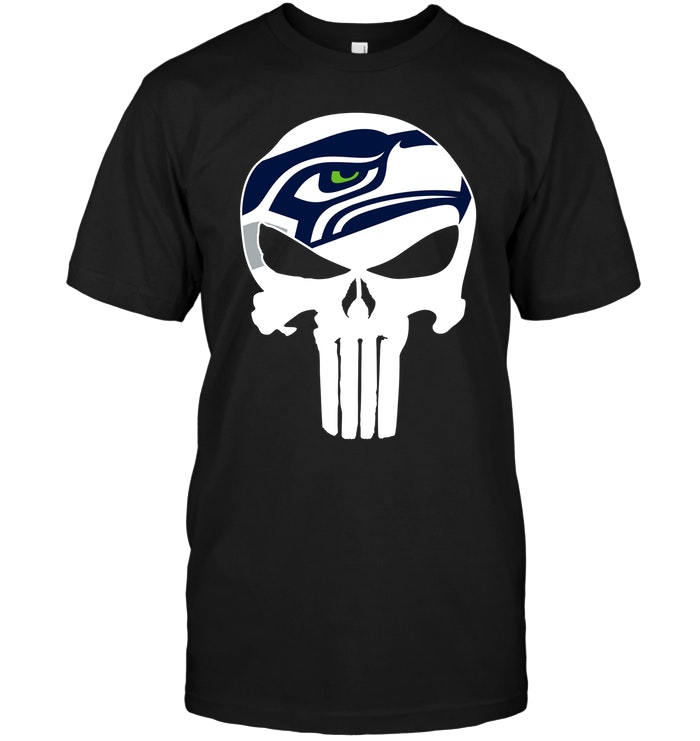 Nfl Seattle Seahawks Punisher Long Sleeve Plus Size Up To 5xl