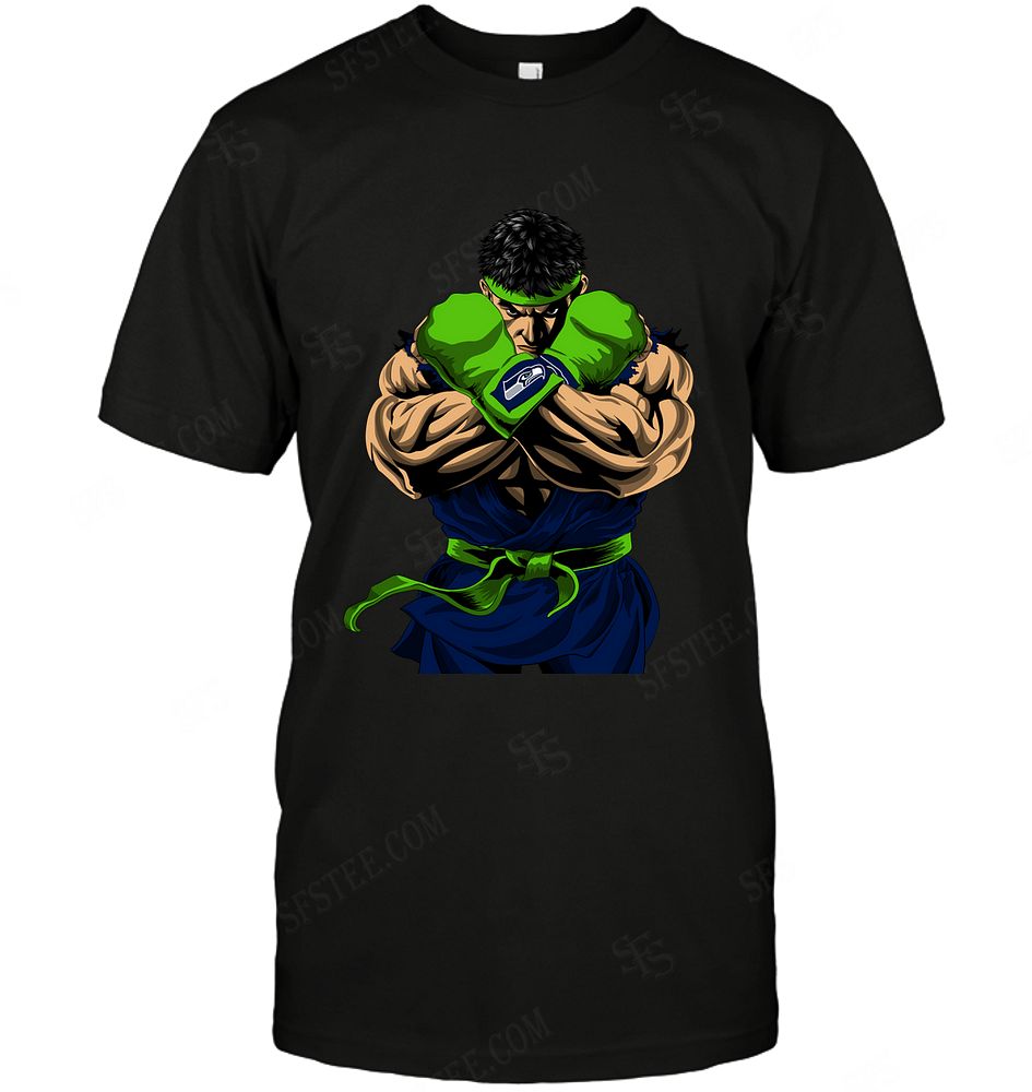 Nfl Seattle Seahawks Ryu Nintendo Street Fighter Shirt Plus Size Up To 5xl