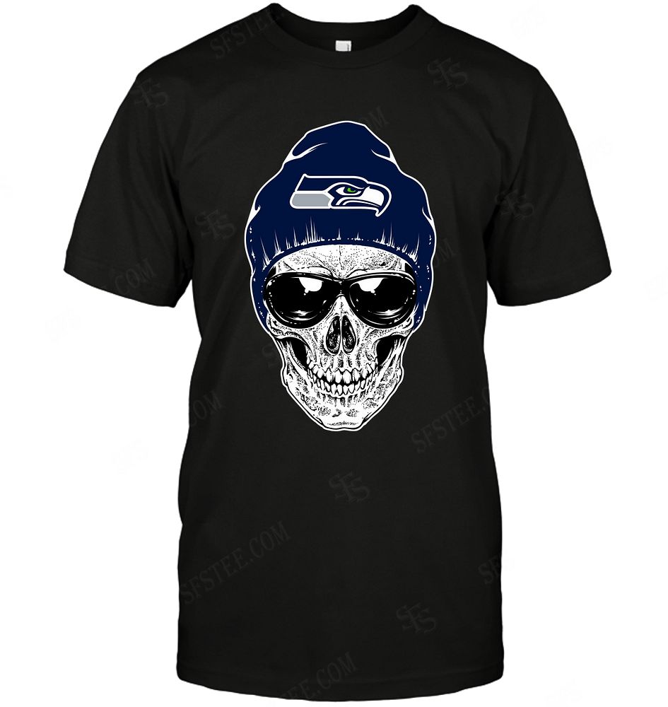 Nfl Seattle Seahawks Skull Rock With Beanie Hoodie Size Up To 5xl