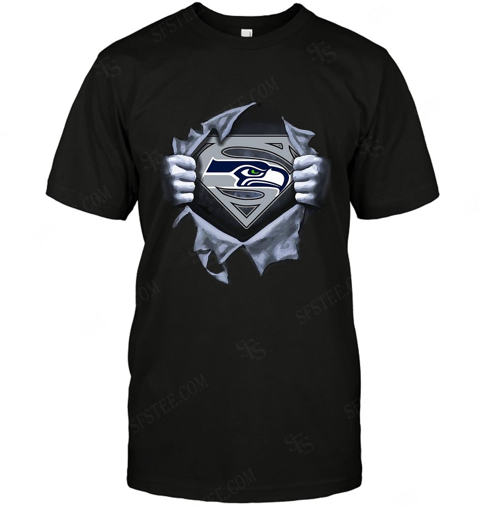 Nfl Seattle Seahawks Superman Logo Dc Marvel Jersey Superhero Avenger Tank Top Size Up To 5xl