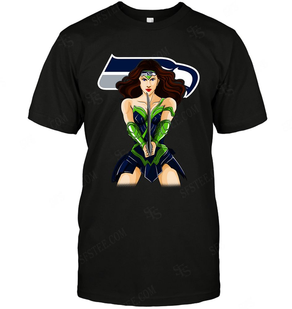 Nfl Seattle Seahawks Wonderwoman Dc Marvel Jersey Superhero Avenger Size Up To 5xl