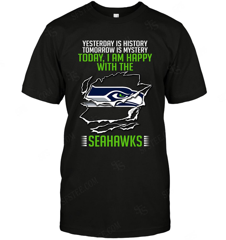 Nfl Seattle Seahawks Yesterday Is History Size Up To 5xl