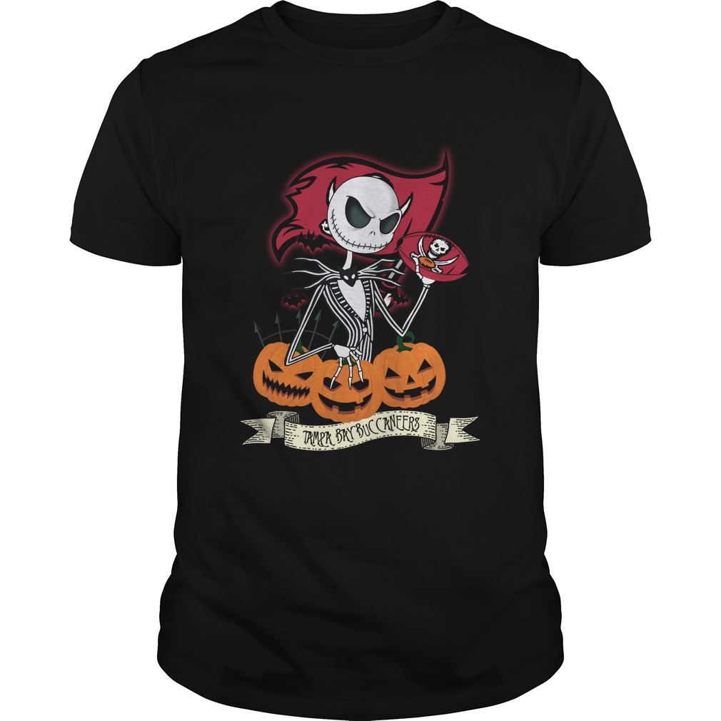 Nfl Tampa Bay Buccaneers Nfl Halloween Tampa Bay Buccaneers Jack Skellington Tshirt Size Up To 5xl