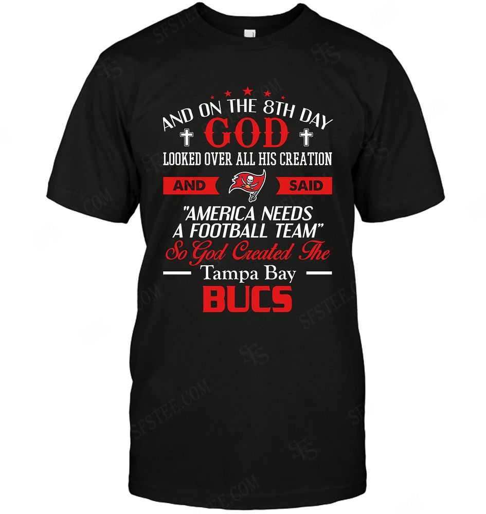 Nfl Tampa Bay Buccaneers On The 8th Day God Created My Team Hoodie Size Up To 5xl