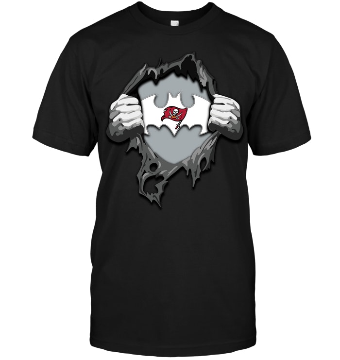 Nfl Tampa Bay Buccaneers Ripping Tearing Through Logo Batman Shirt Plus Size Up To 5xl