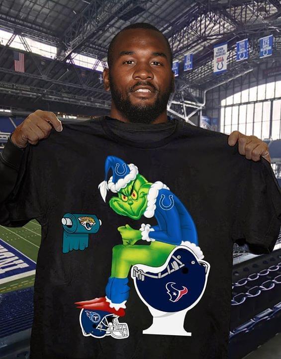 Nfl Indianapolis Colts Grinch Houston Texans Toilet Tennessee Titans Helmet T Shirt Hoodie Size Up To 5xl