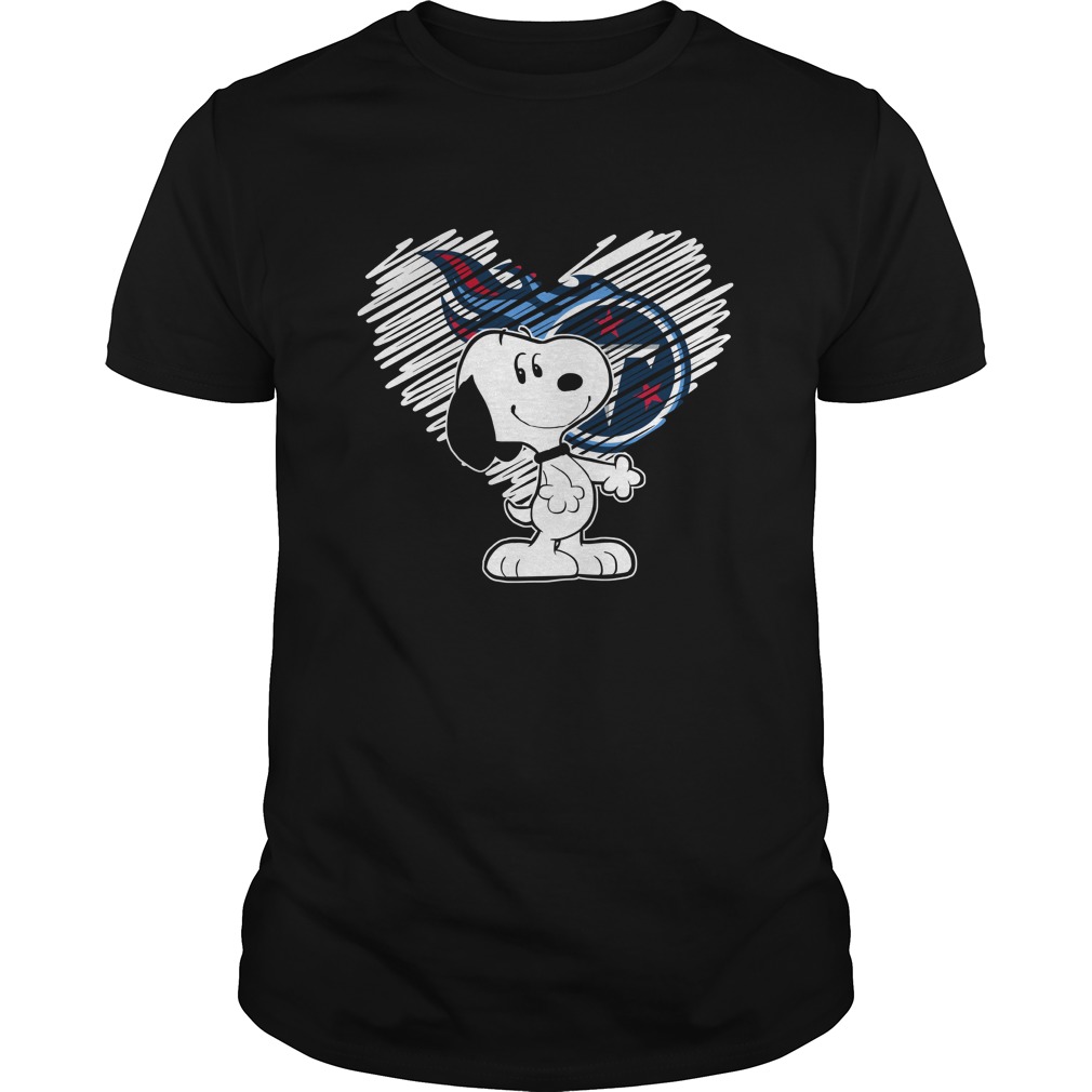 Nfl Tennessee Titans Nfl Tennessee Titans Snoopy In My Heart Football Plus Size Up To 5xl