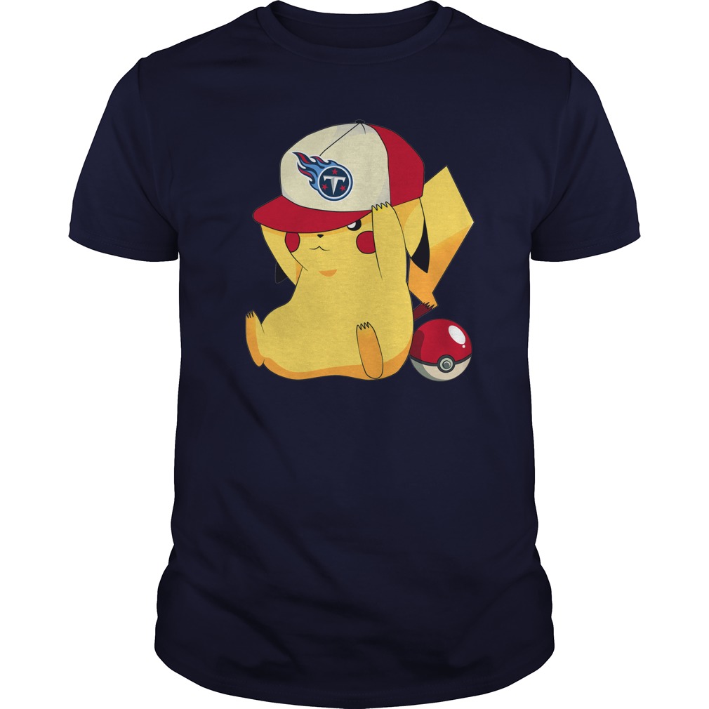 Nfl Tennessee Titans Pikachu Pokemon Tshirt Size Up To 5xl