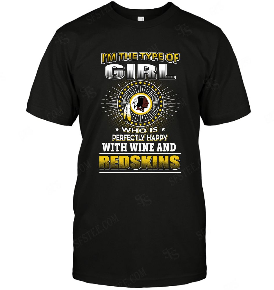 Nfl Washington Redskins Girl Loves Wine Size Up To 5xl