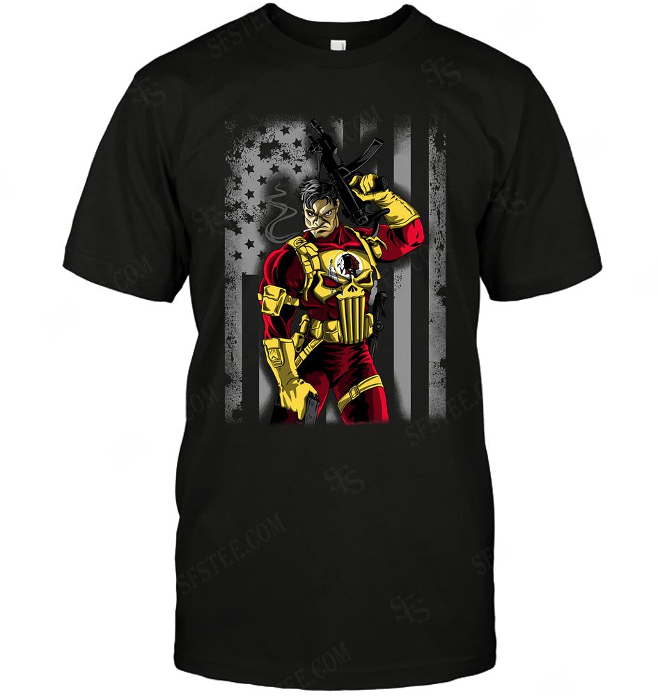 Nfl Washington Redskins Punisher Flag Dc Marvel Jersey Superhero Avenger Tank Top Plus Size Up To 5xl