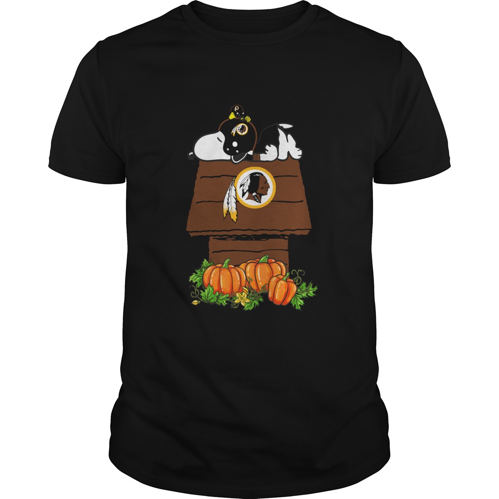 Nfl Washington Redskins Snoopy Pumpkin House Nfl Tshirt Plus Size Up To 5xl