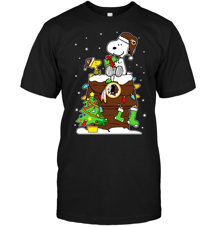 Nfl Washington Redskins Snoopy Woodstock Christmas Tshirt Plus Size Up To 5xl