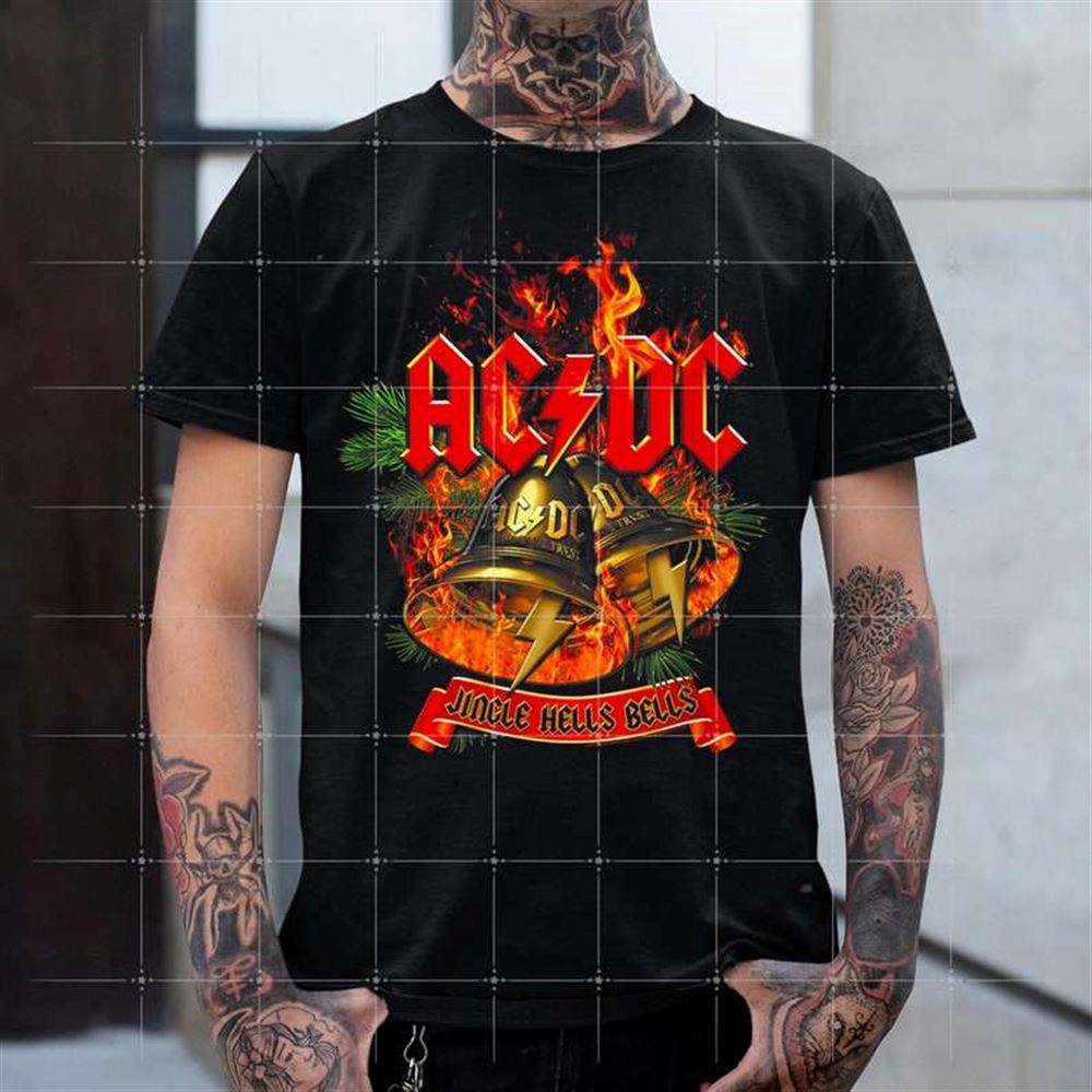 Acdc Jingle Hells Bells Vintage Acdc Band Christmas T-shirt