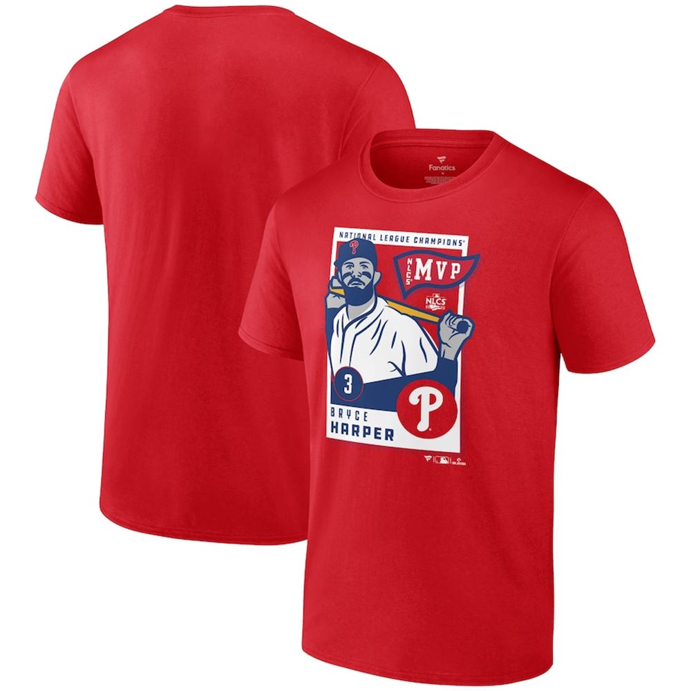 Bryce Harper Philadelphia Phillies Fanatics Branded 2022 National League Champions Mvp Big Tall T-shirt - Red