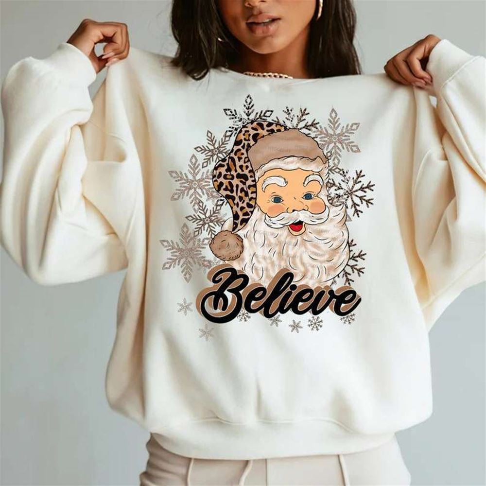 Christmas Believe Christmas Santa T-shirt