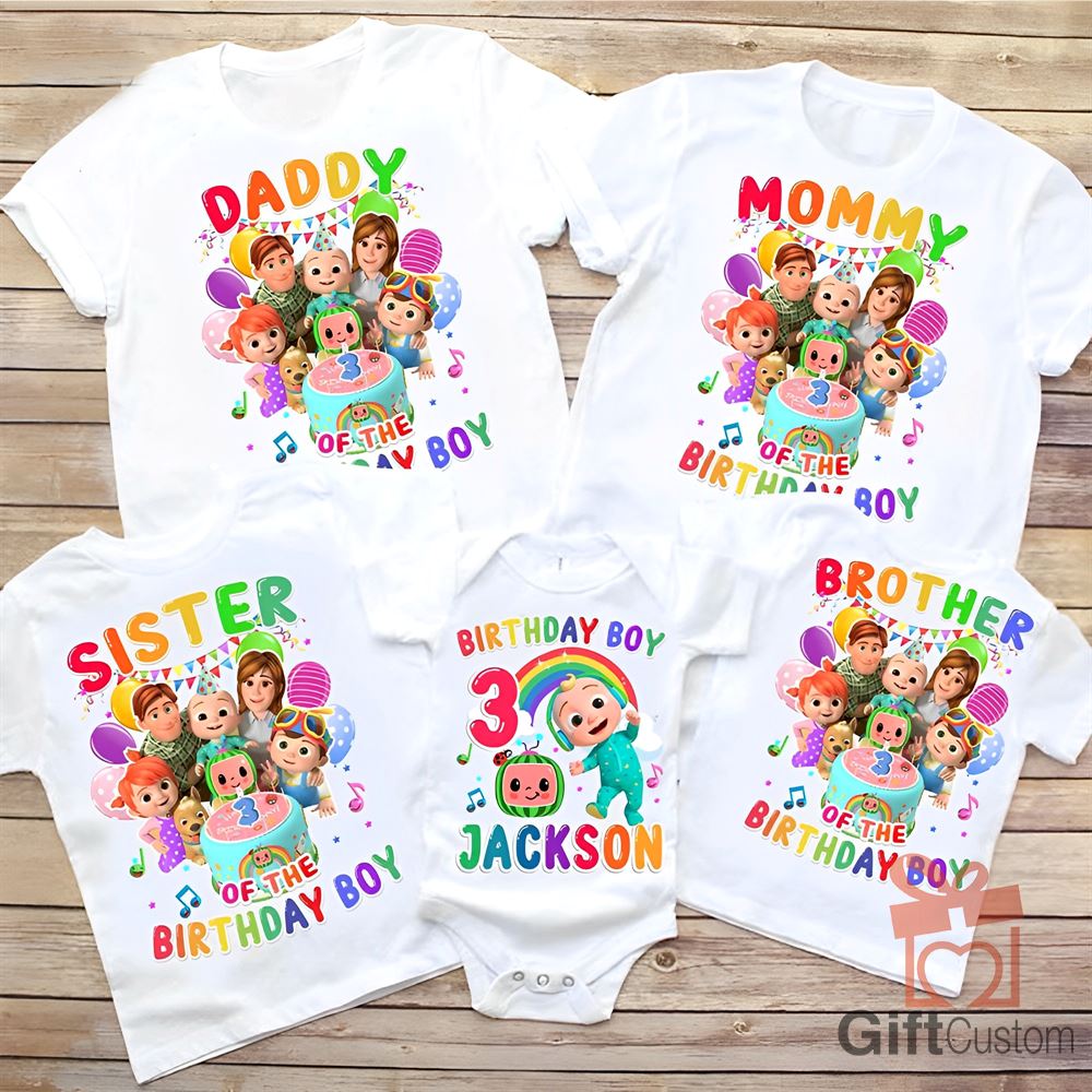 Cocomelon Birthday Cocomelon Party Family Matching Shirt Brother ...