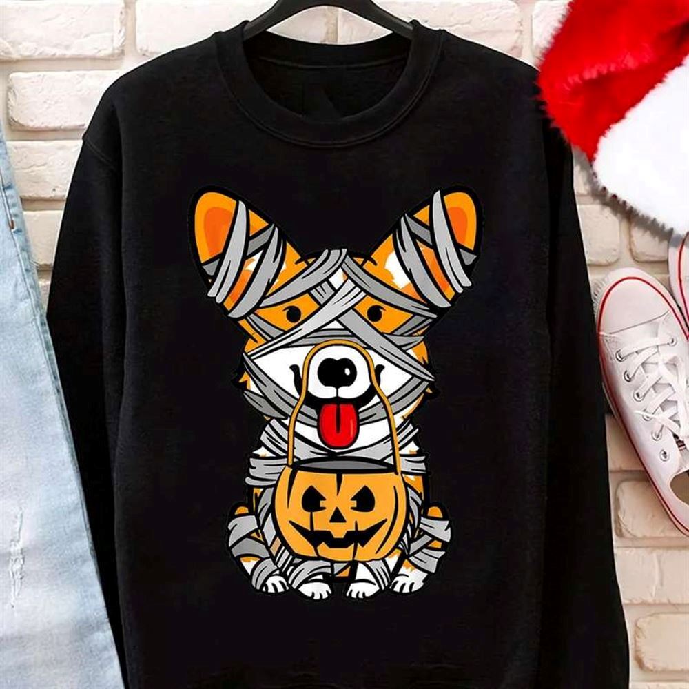 Corgi Mummy Dog Lover Halloween T-shirt