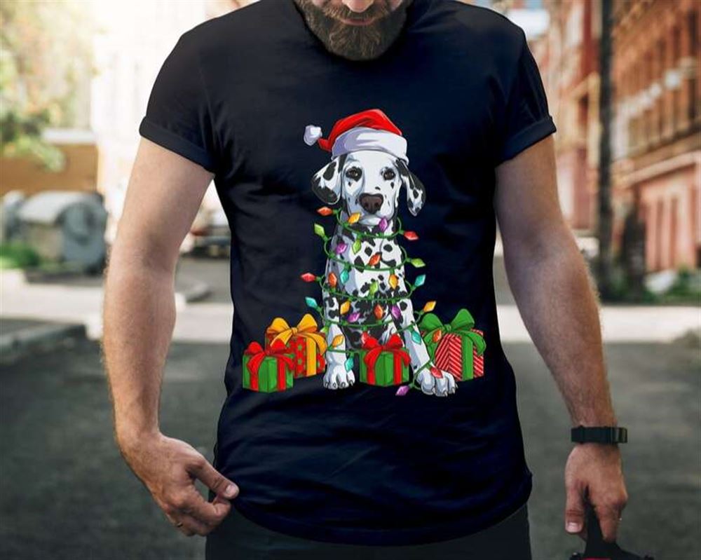 Dalmatian Christmas Light Shirt