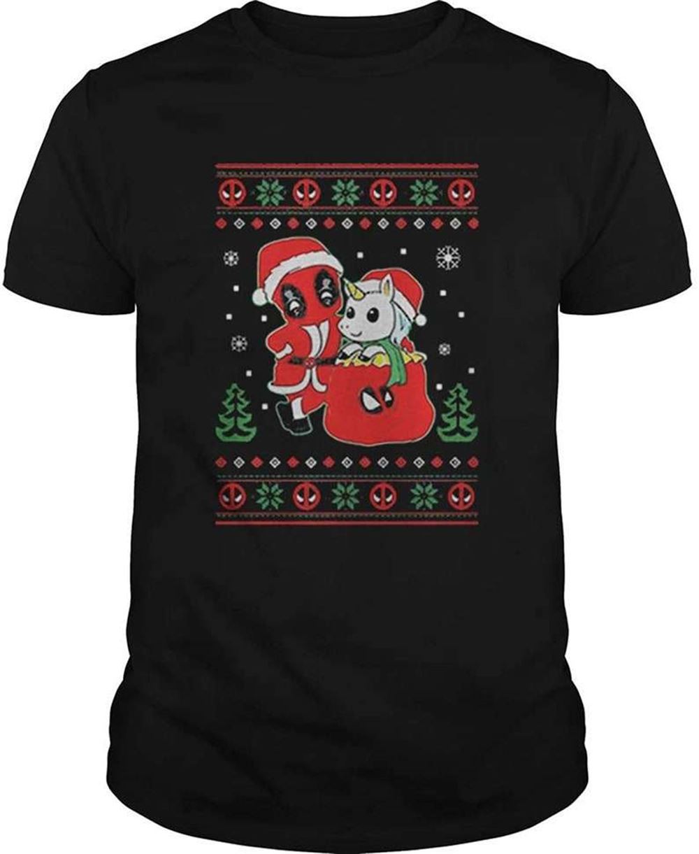 Dead Pool Uni Corn Ugly Christmas Unisex T-shirt