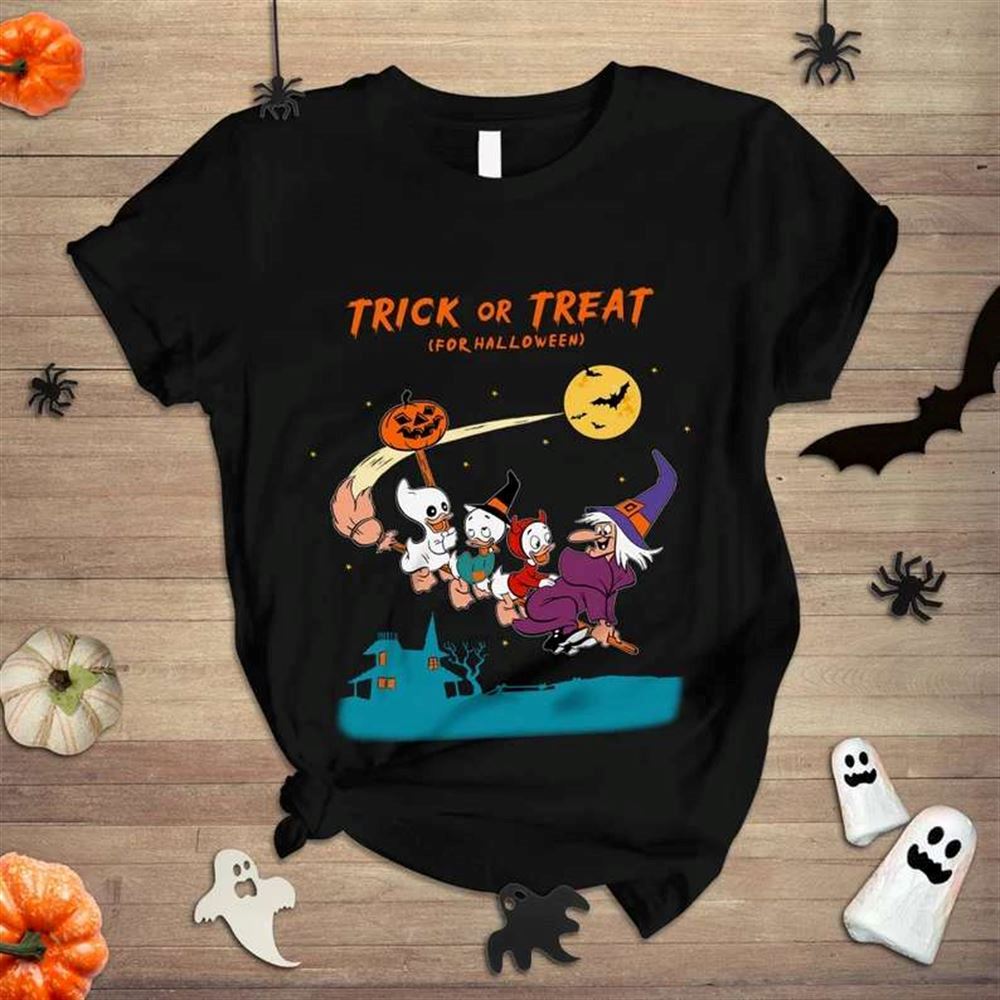 Duck Tales Trick Or Treat Huey Dewey Louie Witch Halloween Unisex T-shirt