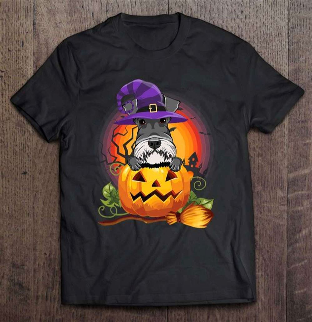 Giant Schnauzer Witch Pumpkin Halloween Unisex T-shirt