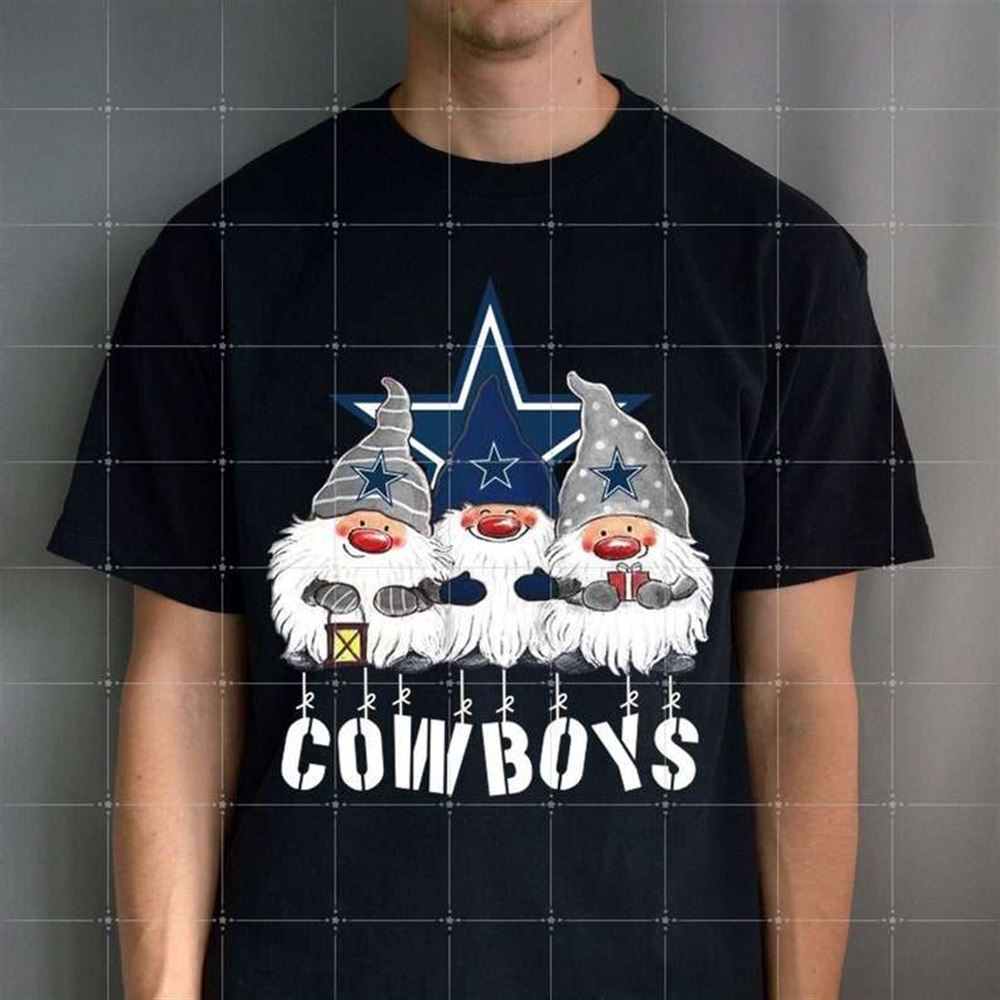 Gnomies Dallas Cowboys Christmas T-shirt