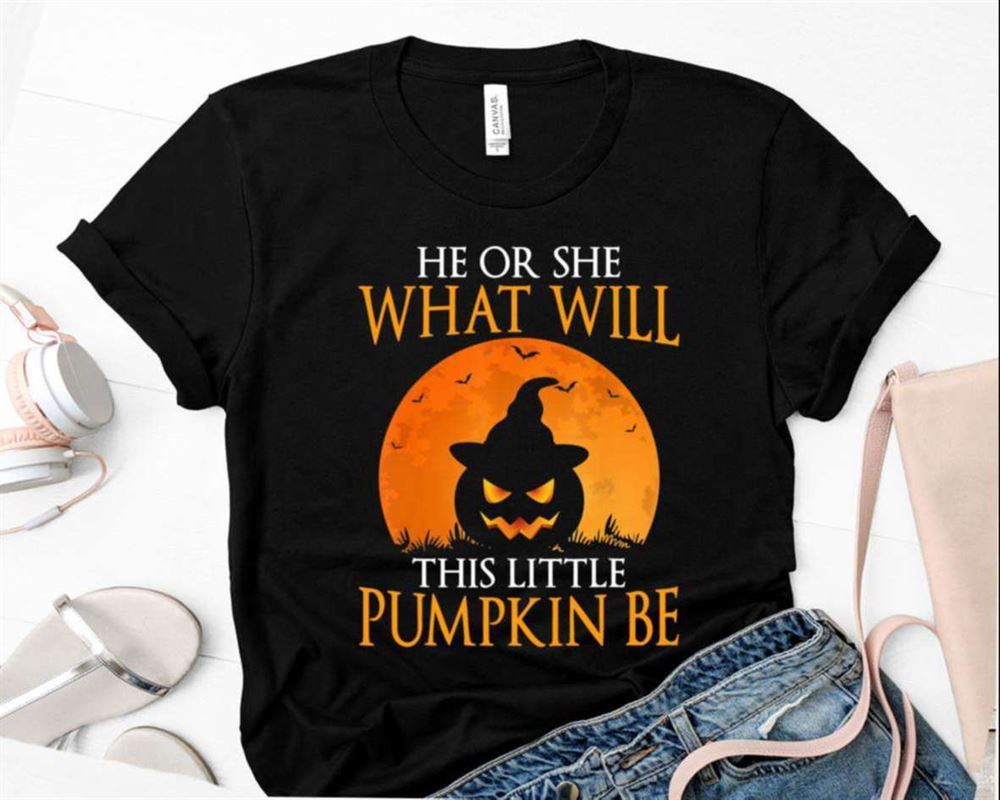 He Or She What Will This Little Pumpkin Be Unisex T Shirt