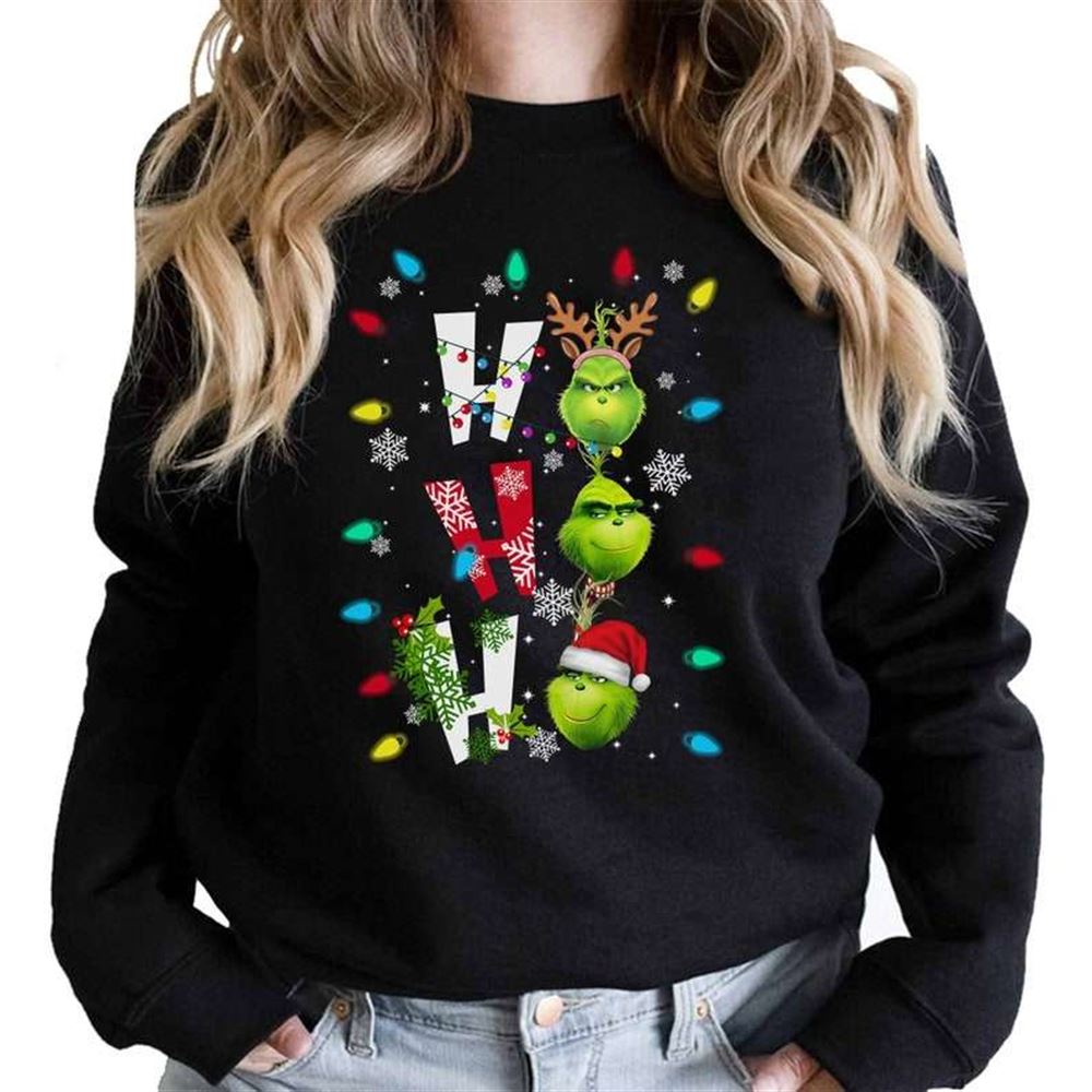 Ho Ho Ho Grinch Christmas Naughty Hands Sweatshirt T Shirt