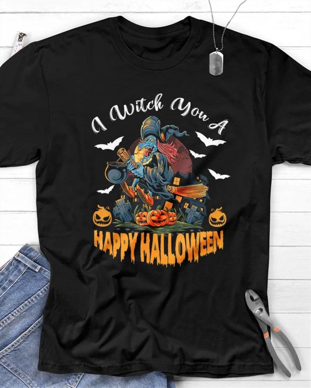 I Witch You A Happy Halloween Horror T-shirt