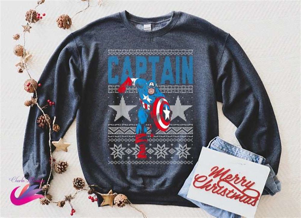 Marvel The Avengers Christmas Captain America Shirt