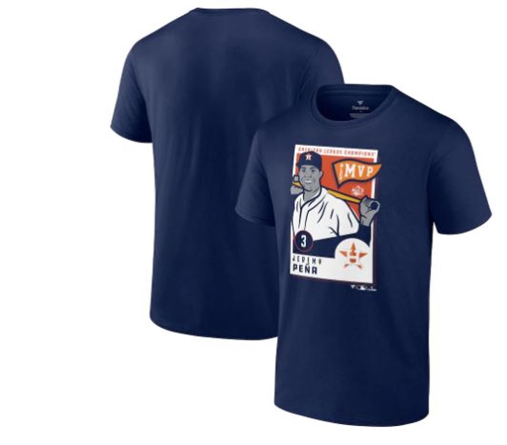 Mens Houston Astros Jeremy Peña Fanatics Branded Navy 2022 American League Champions Mvp T-shirt