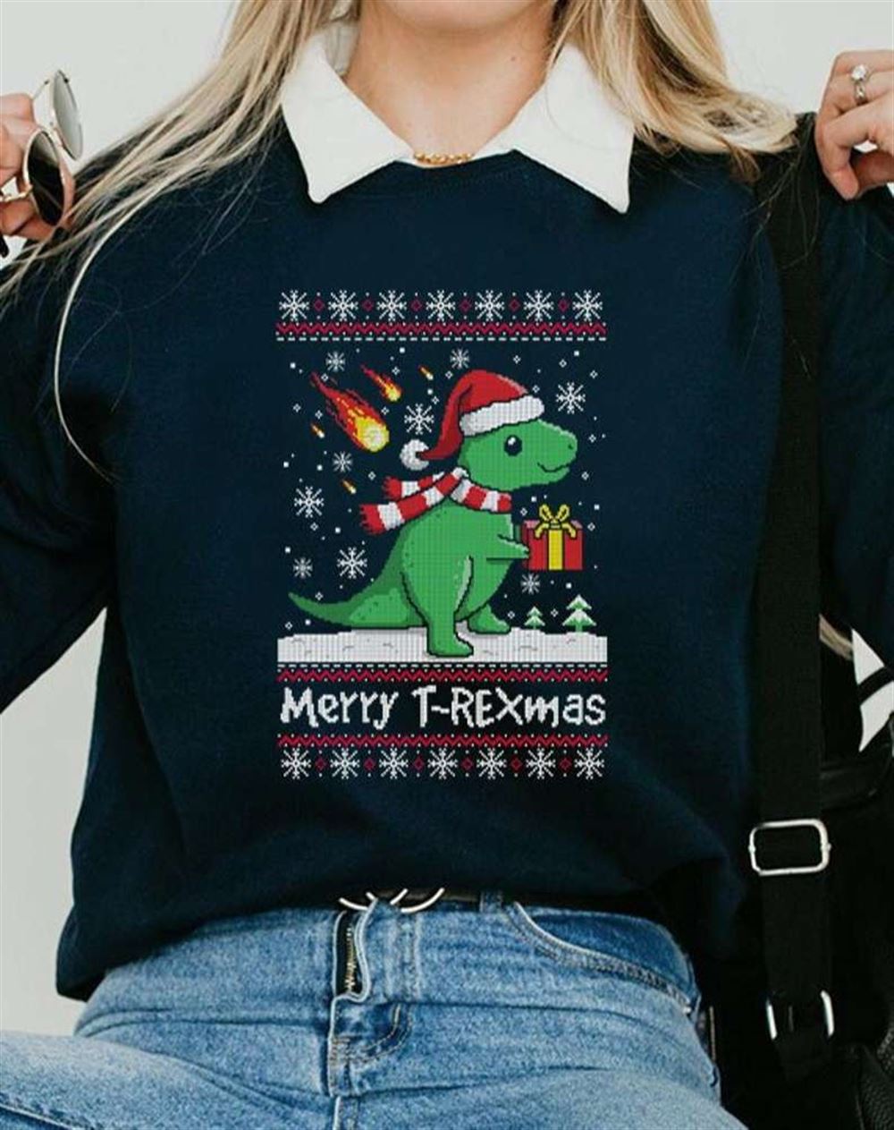 Merry T Rex Mas T-shirt