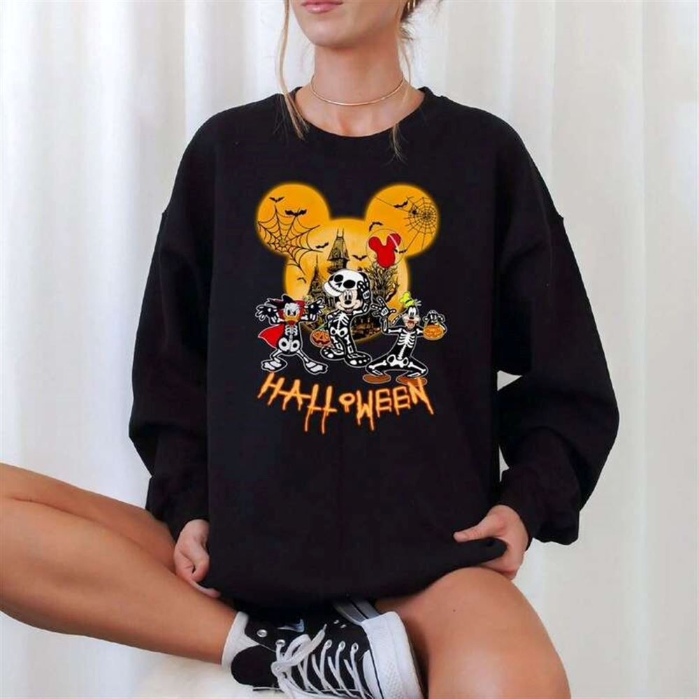 Mickey And Friends Skeleton Disney Halloween Unisex T-shirt