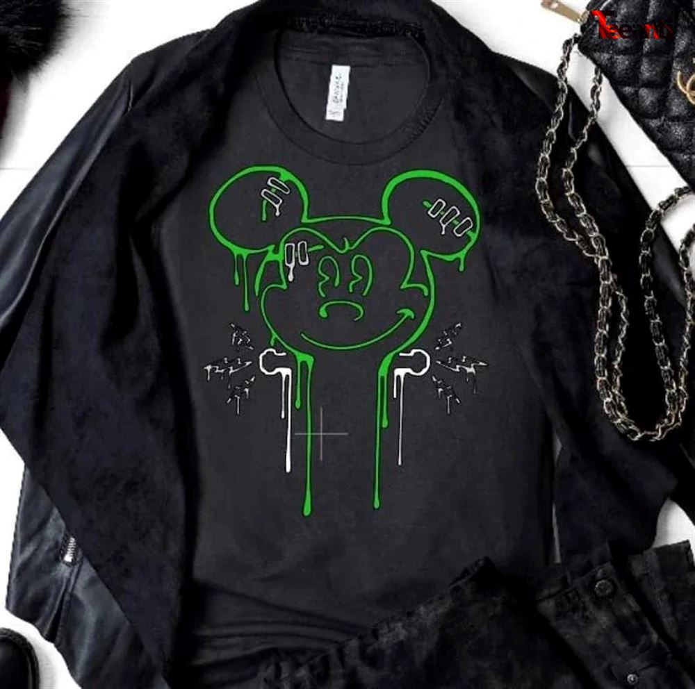 Mickey Frankenstein Splatter Disney Halloween T-shirt