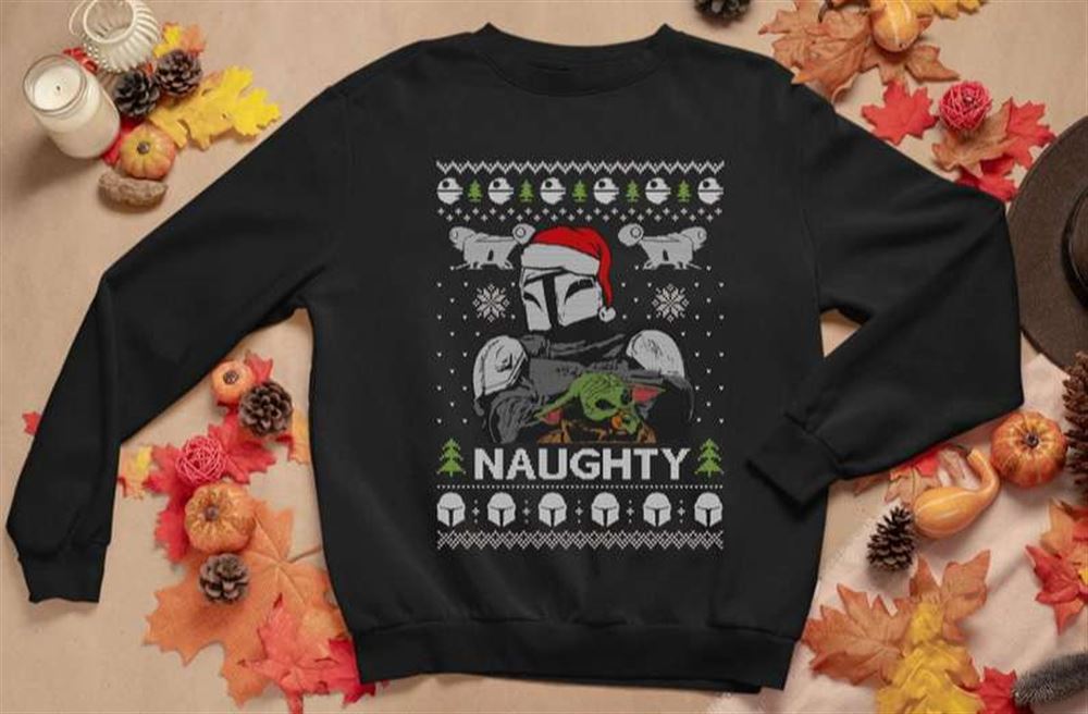 Naughty Baby Yoda Christmas Sweater Gifts Unisex T-shirt