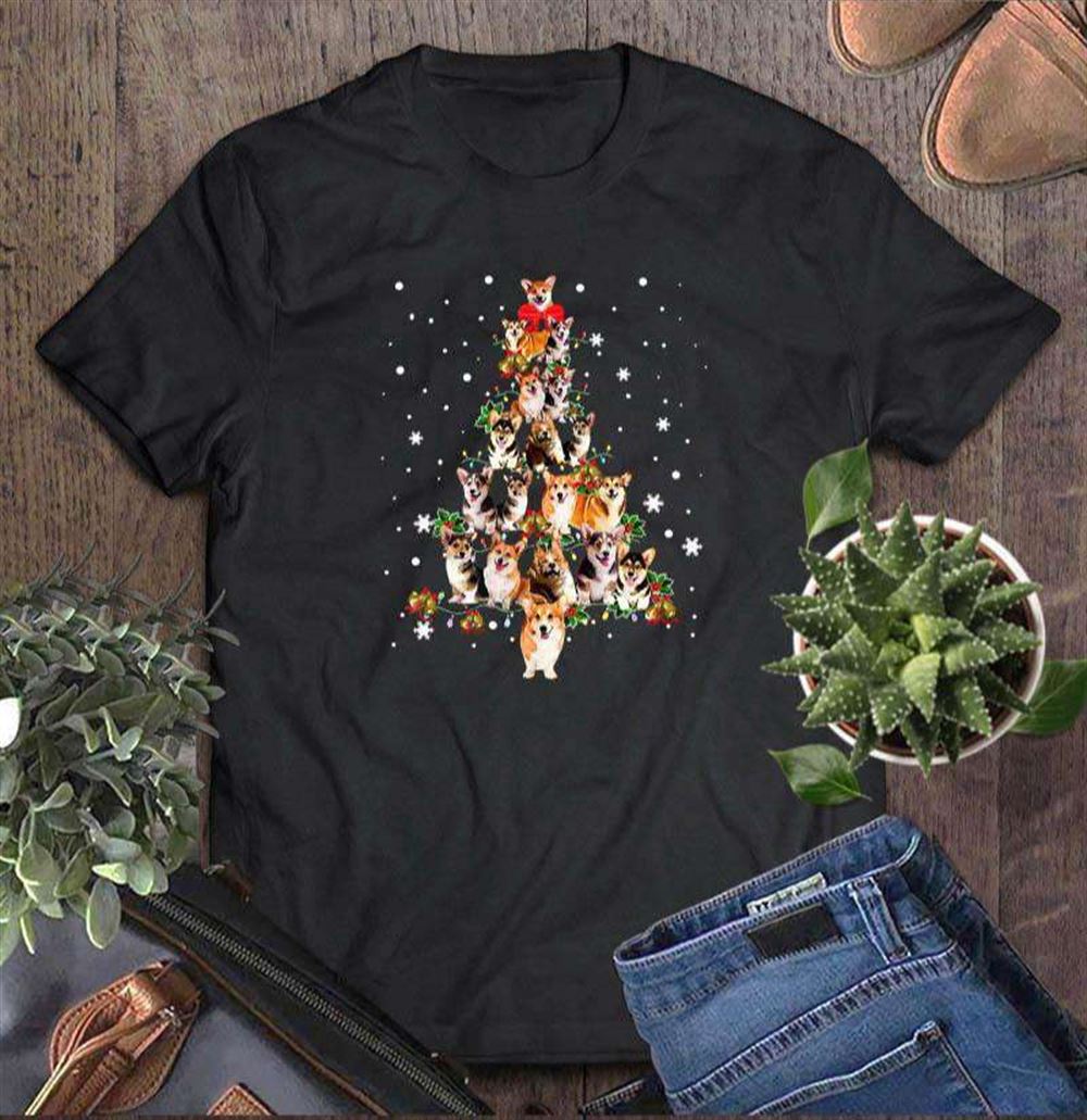 Pembroke Welsh Corgi Christmas Tree T-shirt