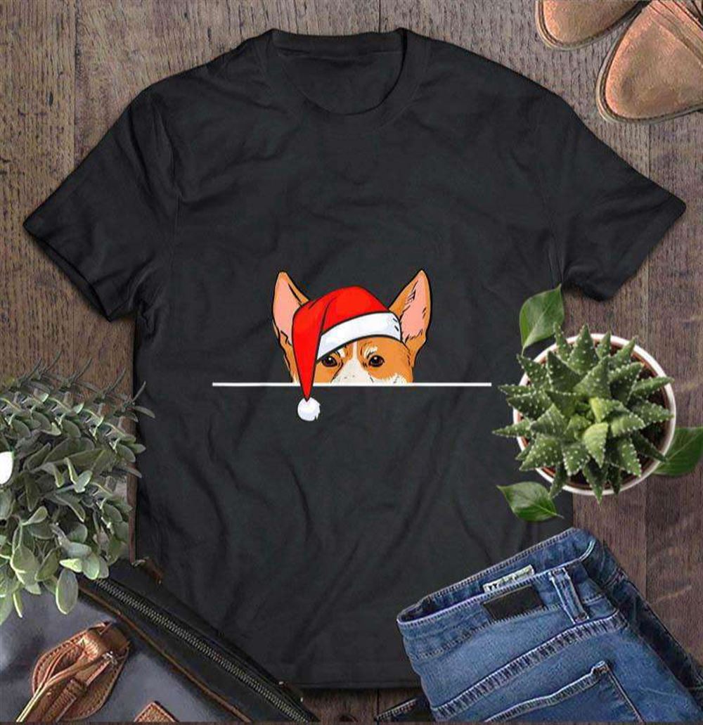 Pembroke Welsh Corgi Santa Hat Christmas T-shirt